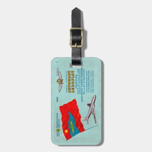 Aeroflot Passenger Ticket Bagagelabel (Voorkant verticaal)