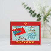 Aeroflot Passenger Ticket Briefkaart (Staand voorkant)