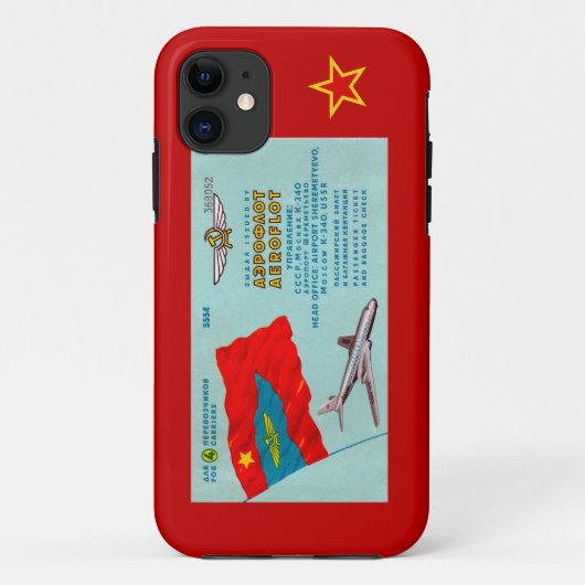 Aeroflot Passenger Ticket Case-Mate iPhone Case (Achterkant)