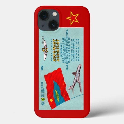 Aeroflot Passenger Ticket Case-Mate iPhone Case (Achterkant)