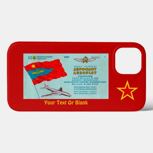 Aeroflot Passenger Ticket Hoesje-Mate iPhone Case (Achterkant (horizontaal))