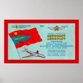 Aeroflot Passenger Ticket Poster (Voorkant)