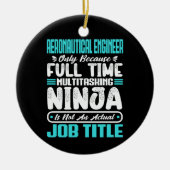 Aeronautical Engineer Functie Titel Beroep Vaardig Keramisch Ornament (Voorkant)