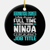 Aeronautical Engineer Functie Titel Beroep Vaardig Keramisch Ornament (Achterkant)