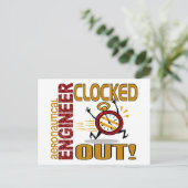Aeronautische ingenieur uitgeschakeld briefkaart (Staand voorkant)
