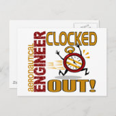 Aeronautische ingenieur uitgeschakeld briefkaart (Voorkant / Achterkant)