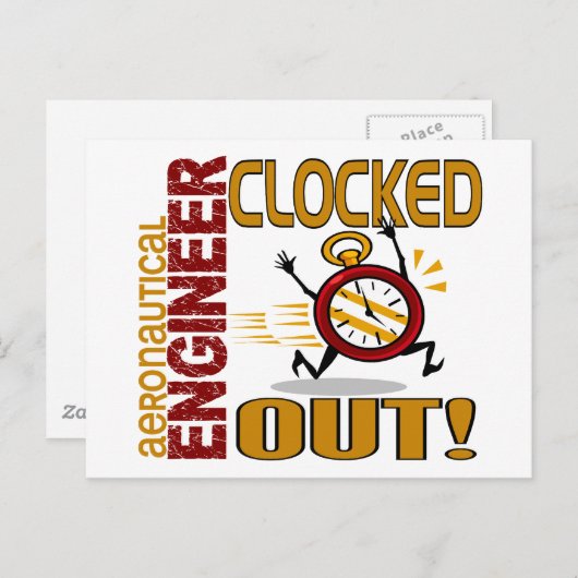 Aeronautische ingenieur uitgeschakeld briefkaart (Voorkant / Achterkant)