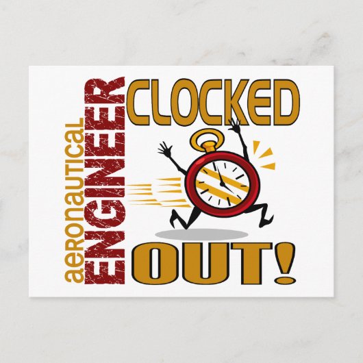 Aeronautische ingenieur uitgeschakeld briefkaart (Voorkant)