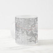  Aeronautische Wereldkaart Matglas Koffiemok (Voorkant links)