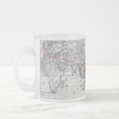  Aeronautische Wereldkaart Matglas Koffiemok (Links)