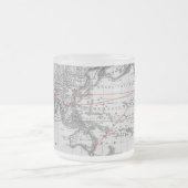  Aeronautische Wereldkaart Matglas Koffiemok (Center)