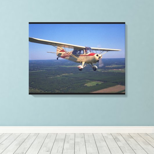 Aeronca, 7AC Champ, 1947_Classic Aviation Canvas Afdruk (Insitu (Houten vloer))