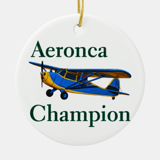 Aeronca Champion Keramisch Ornament (Voorkant)