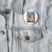 Aeropostale Au Maroc Par Avion Ronde Button 5,7 Cm (In situ)
