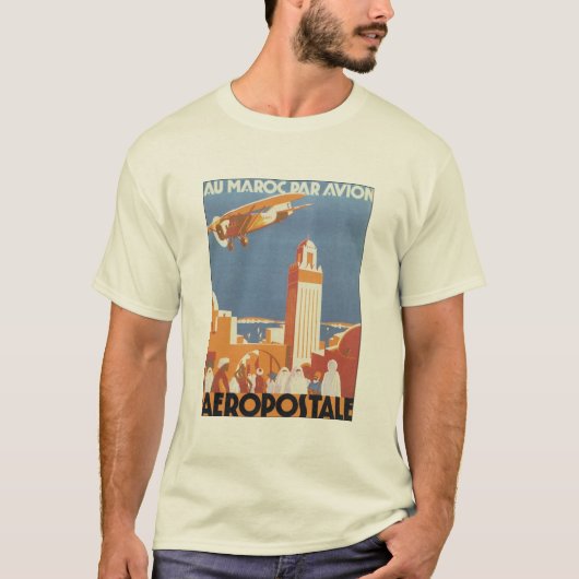 Aeropostale Au Maroc Par Avion T-shirt (Voorkant)
