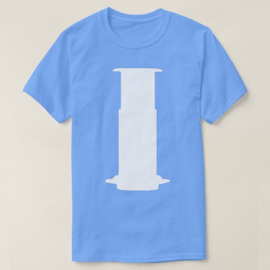 Aeropress white Limited edition design T-shirt (Design voorkant)