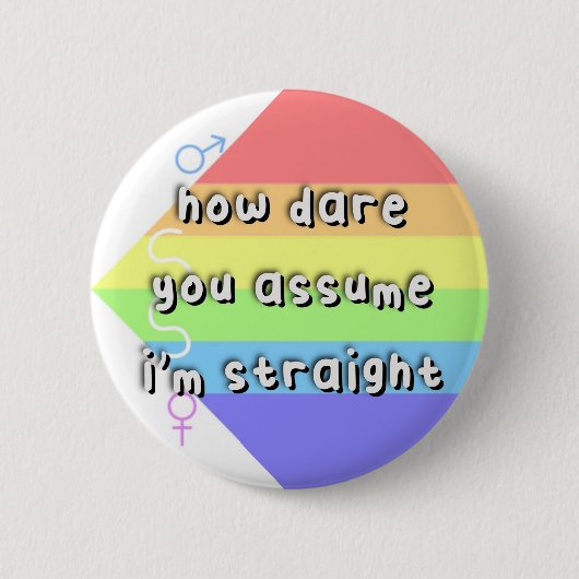 Aeroseksuele Pride - "Hoe denk je dat?" - LGBT Ronde Button 5,7 Cm (Voorkant)
