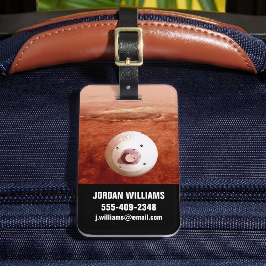 Aeroshell met doorzettingsvermogen Rover daalt naa Bagagelabel (Voorkant Insitu 2)