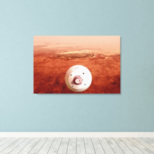 Aeroshell met doorzettingsvermogen Rover daalt naa Canvas Afdruk (Insitu (Houten vloer))