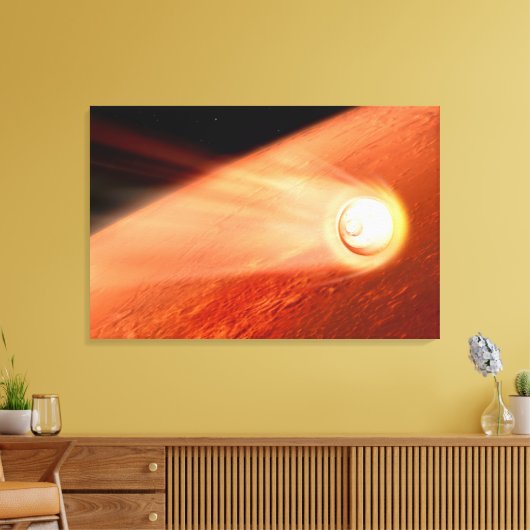 Aeroshell met doorzettingsvermogen Rover daalt naa Canvas Afdruk (Insitu (Woonkamer))