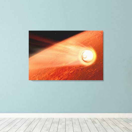 Aeroshell met doorzettingsvermogen Rover daalt naa Canvas Afdruk (Insitu (Houten vloer))