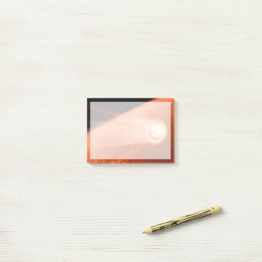 Aeroshell met doorzettingsvermogen Rover daalt naa Post-it® Notes (Op bureau)