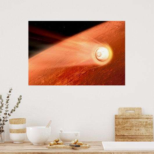 Aeroshell met doorzettingsvermogen Rover daalt naa Poster (Keuken)