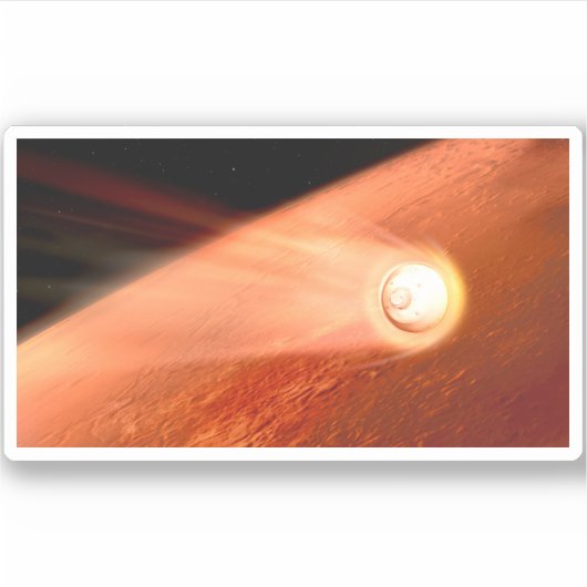 Aeroshell met doorzettingsvermogen Rover daalt naa Sticker (Voorkant)