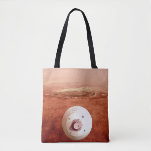 Aeroshell met doorzettingsvermogen Rover daalt naa Tote Bag