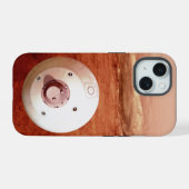 Aeroshell met Perseverance Rover-daling naar Mars iPhone 15 Case (Achterkant horizontaal)