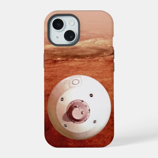 Aeroshell met Perseverance Rover-daling naar Mars iPhone 15 Case (Achterkant)