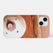 Aeroshell met Perseverance Rover-daling naar Mars iPhone 15 Case (Achterkant horizontaal)