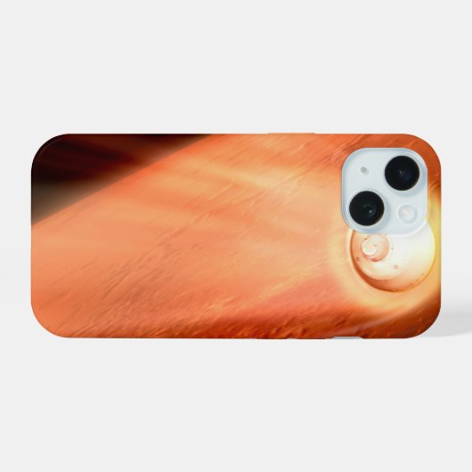 Aeroshell met Perseverance Rover-daling naar Mars iPhone 15 Case (Achterkant horizontaal)