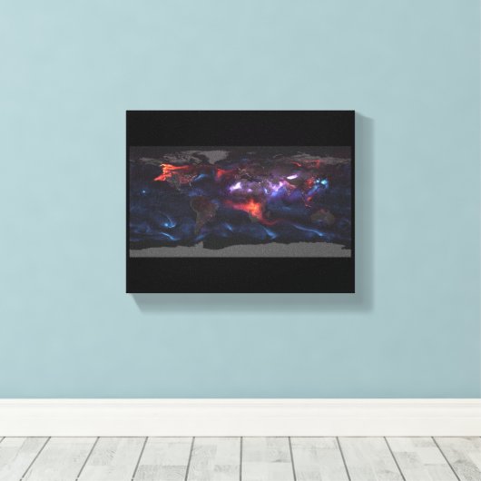 Aerosol Earth Black Carbon, stofdeeltjes, cycloone Canvas Afdruk (Insitu (Houten vloer))