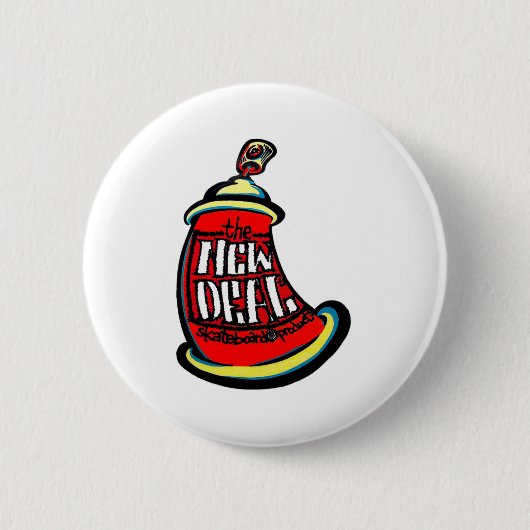 Aerosol nieuw skateboard ontwerp ronde button 5,7 cm (Voorkant)