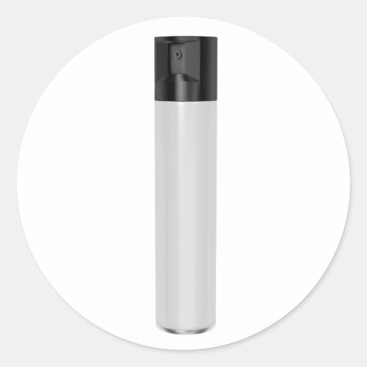 Aerosol spray kan ronde sticker (Voorkant)