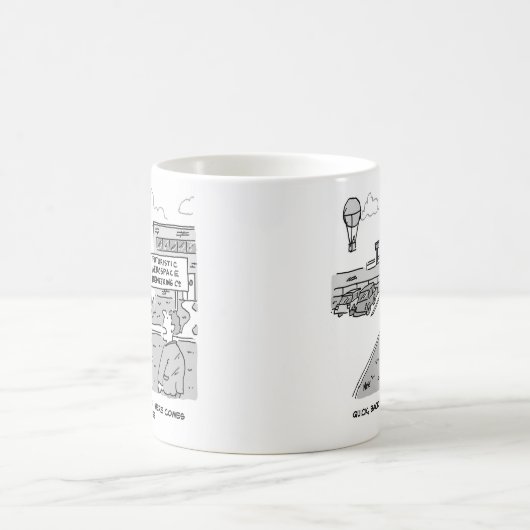 Aerospace Boss Hot Air Balloon Vliegtuig Engineer Koffiemok (Center)