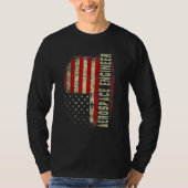 Aerospace Engineer 4th July US Flag Patriotic Engi T-shirt (Voorkant)