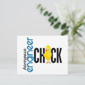 Aerospace Engineer Chick Briefkaart (Staand voorkant)