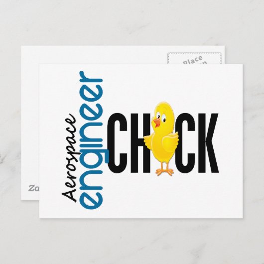 Aerospace Engineer Chick Briefkaart (Voorkant / Achterkant)