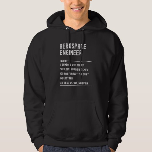 Aerospace Engineer Definition Job Titel Hoodie (Voorkant)