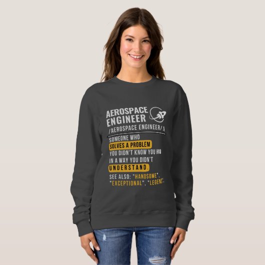 Aerospace Engineer Definition Sweatshirt (Voorkant volledig)