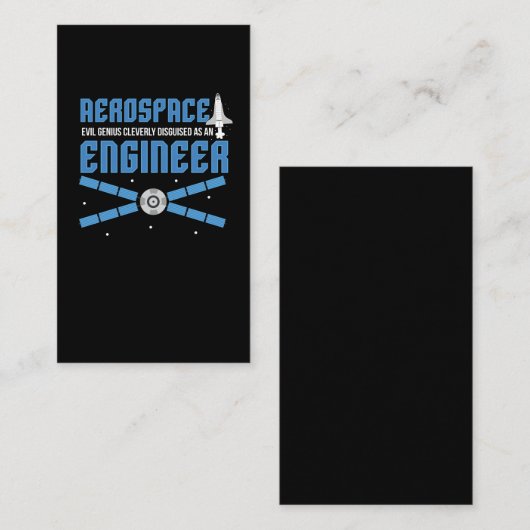 Aerospace Engineer Engineering College Student Visitekaartje (Voorkant / Achterkant)