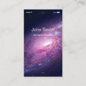 Aerospace Engineer -  flatUI stijl Visitekaartje (Voorkant)