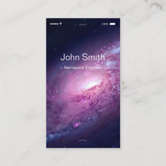Aerospace Engineer -  flatUI stijl Visitekaartje (Voorkant)