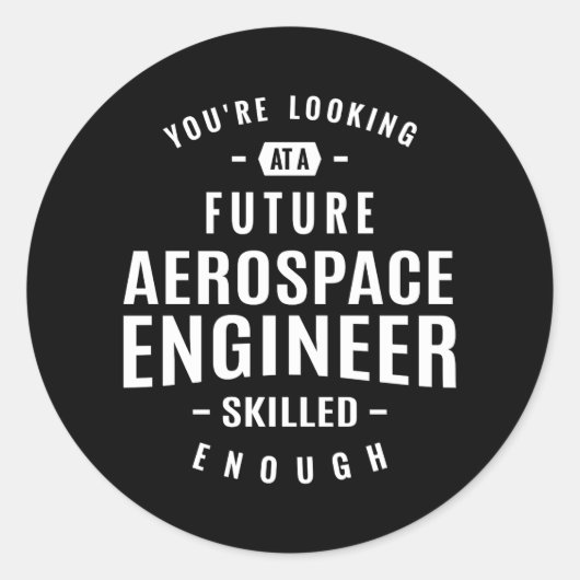 Aerospace Engineer Gift Ronde Sticker (Voorkant)