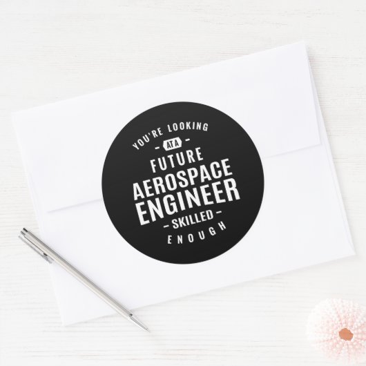 Aerospace Engineer Gift Ronde Sticker (Envelop)
