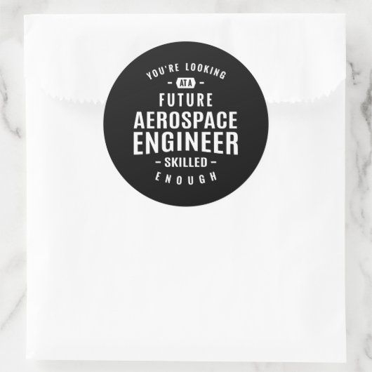 Aerospace Engineer Gift Ronde Sticker (Tas)