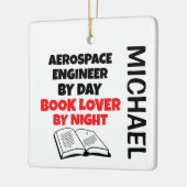 Aerospace Engineer houdt van het lezen van CUSTOM Keramisch Ornament (Links)