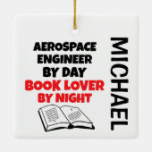 Aerospace Engineer houdt van het lezen van CUSTOM Keramisch Ornament (Achterkant)